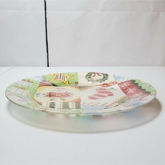 Christmas Holiday Theme Glass Serving Plate - Picture 4 of 9